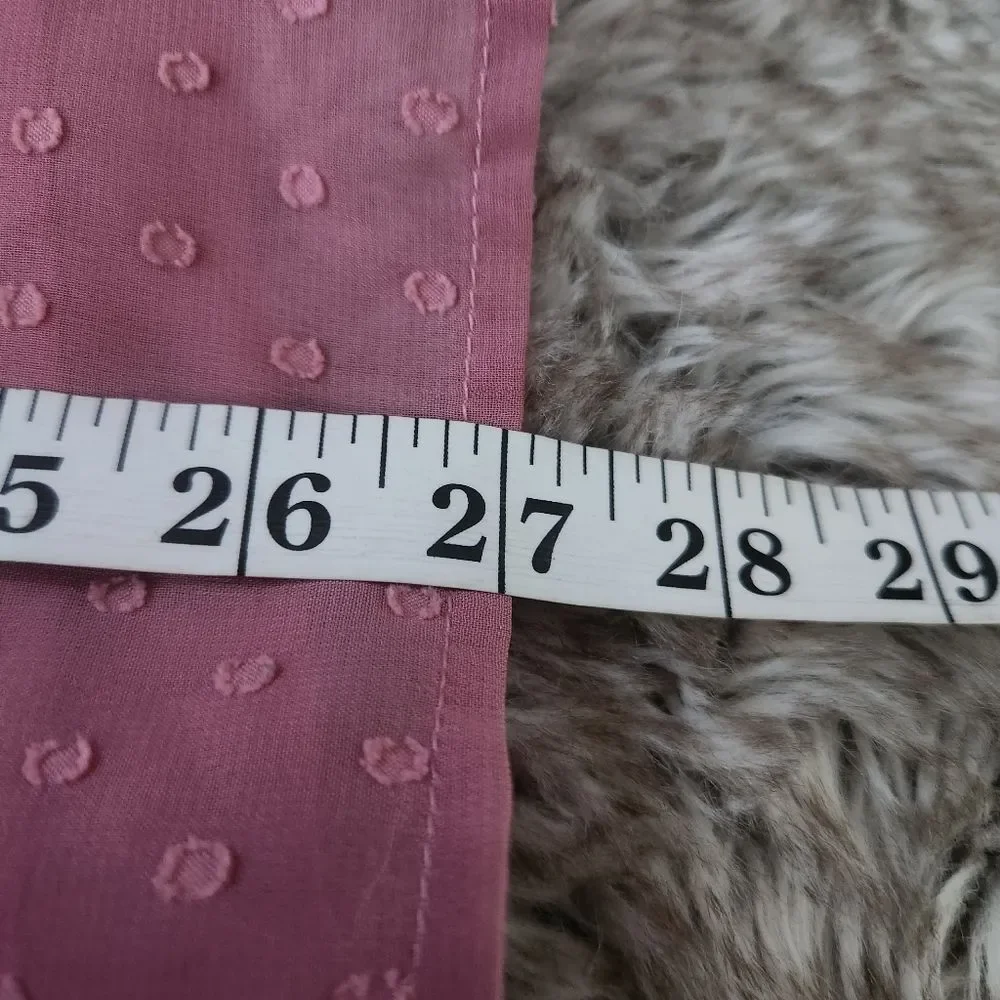 Unbranded Smocked Top Swiss Dot Textured Tank Top Pink Women's Size XL - Picture 8 of 8
